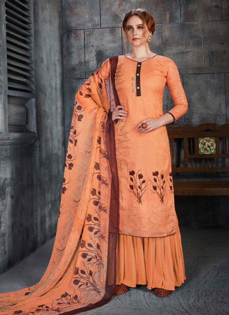 Jennifer Pure Cambric Designer Printed Party Wear Plazzo Suit Collection 189-001-008